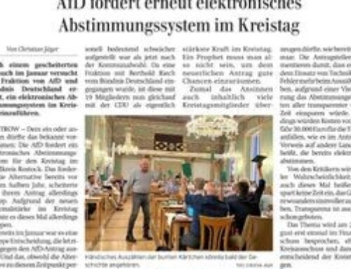 AfD fordert erneut Abstimmsystem für den Kreistag 13.08.24 SVZ/Nordkurier